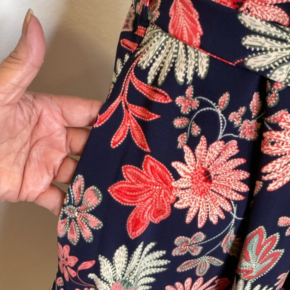 NWT Nanette Lepore Fit & Flare Midi Dress Floral Print Belted with Pockets Sz 2 - Picture 6 of 15